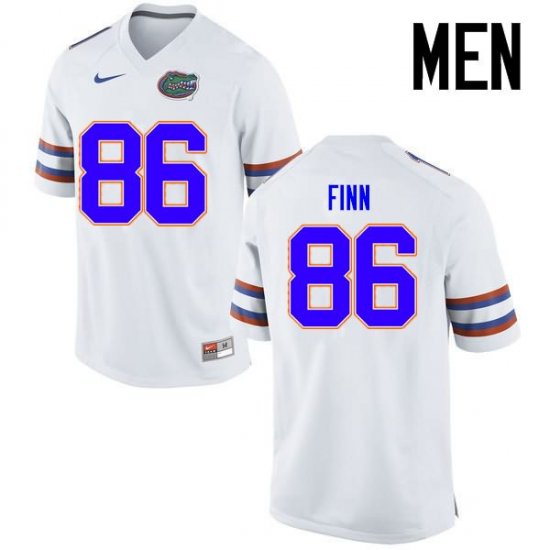 Men's Florida Gators #86 Jacob Finn NCAA Nike White Authentic Stitched College Football Jersey JVQ2462LC